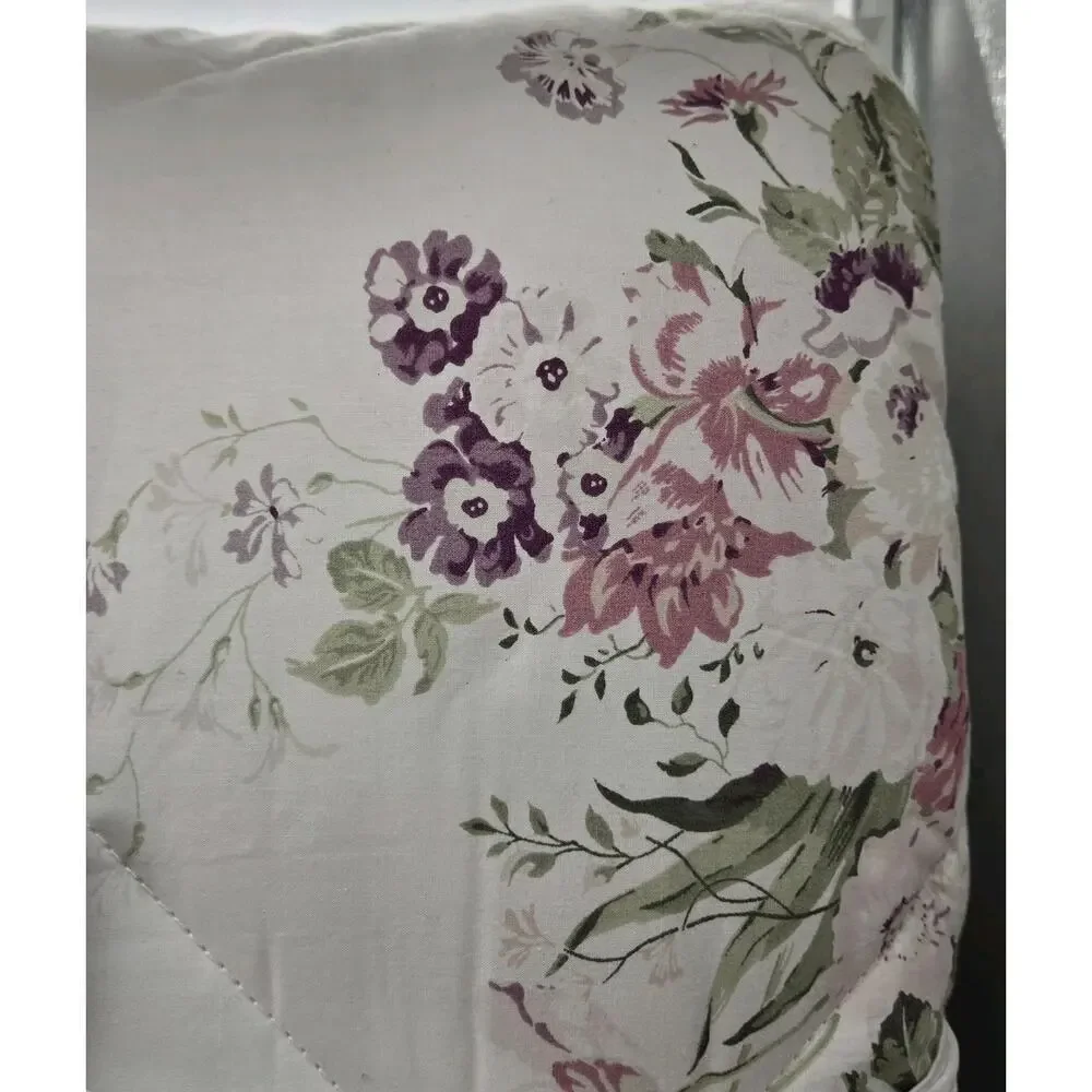 NEW Cabbages & Roses Constance Purple Pink Queen Comforter 3pc Set Cottage PEONY